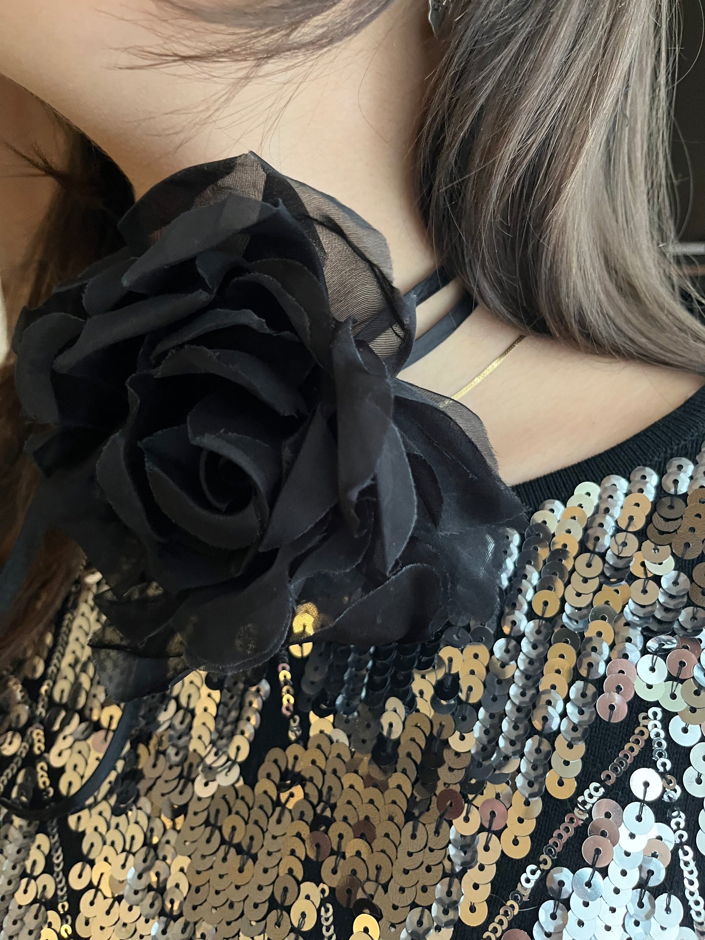 Collana choker night rose