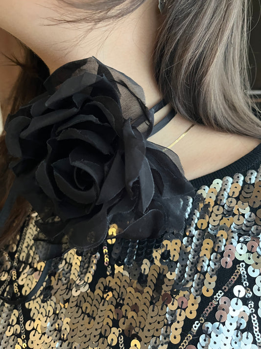 Collana choker night rose