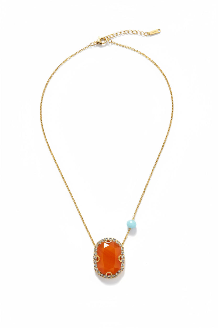 Collana Sea Stones – Girocollo in Acciaio Dorato con Pietra in Resina